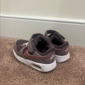 Nike Kids Brown and Pink Velcro Air Sneakers